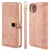 8015AW4BVILPK [AQUOS Wish4用 手帳型 viviana ミラー付き 鏡 おしゃれ レディース ハンドストラップ付き マグネット式 ライトピンク アクオス]