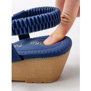 ビジューナサンダル L NAVY 4COP9205