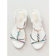 ビジューナサンダル M WHITE 4COP9205