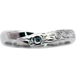 MHR004350 #7 SS /0.01ct 1Pブルーダイヤ