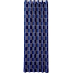 間仕切りサッとパタパタ省エネカーテン 市松柄ネイビー 95×265