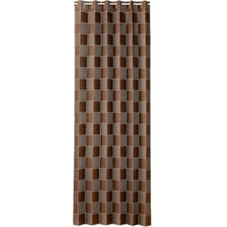 間仕切りサッとパタパタ省エネカーテン 市松柄ブラウン 95×265