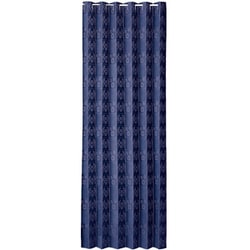 間仕切りサッとパタパタ省エネカーテン 花柄ネイビー 95×265