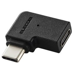USB-C L字 変換 アダプタ 横向き USB Type-C ポート-Type-C プラグ PD 60W 急速充電 10Gbps高速データ転送 ブラック AD-CFCML01BK