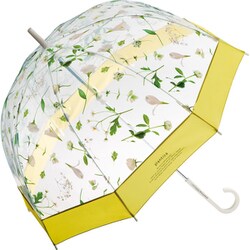 Wpc. plantica×Wpc. フラワーアンブレラ プラスティック イエロー 雨傘 長傘 ビニール傘 PLV-018-001