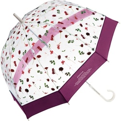Wpc. plantica×Wpc. フラワーアンブレラ プラスティック ワイン 雨傘 長傘 ビニール傘 PLV-025-001