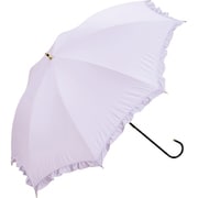 81-19017-101LV [Wpc. 遮光クラシックフリル ラベンダー 日傘 長傘 完全遮光・完全UVカット 晴雨兼用]