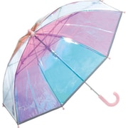 WKN0450-909-205 [Wpc. キッズ シャイニーアンブレラ 50cm プラスティック ピンク 雨傘 長傘 ビニール傘 子供用 キッズ]