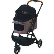 ペットカート lulutail(ルルテイル) マウナロアブラック×グレージュ 折り畳み式 耐荷重20kg