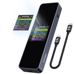 LCD搭載 ポータブルSSDケース Smart SSD Enclosure ブラック/ガンメタリック DSWC1P-5-IPT
