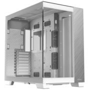 ピラーレスPCケース/E-ATX対応/ホワイト・アルミカラー C8 Aluminum White