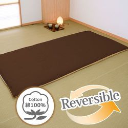 敷きふとんカバー 日本製 綿100％ ブラウン セミダブルロング （約125×215cm） リバーシブル なめらか オールシーズン使える FM634501-93
