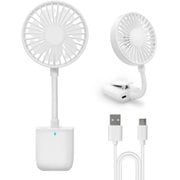 USB充電式 ハンディ クリップファン ハンズフリー 大風量 PAS-02WT