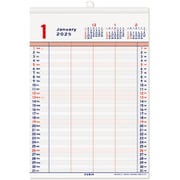 203914-01 [2025年1月始まりカレンダー CUBIX 壁掛けA4 家族 ホワイト]