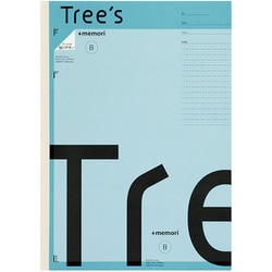 Tree’s ノート A4 プラスメモリ B罫 40枚 ライトブルー TRPBA4