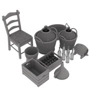 HDM35165 1/35 WWII ジオラマアクセサリー イタリア農家アクセサリーセット Vol.2 [プラモデル用パーツ]