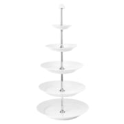 1018212 [ホワイトフルーテッド デザートスタンド 5段 高さ56cm 国内正規品]