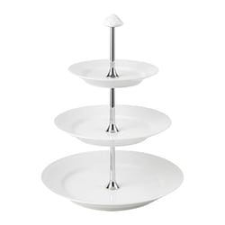 ホワイトフルーテッド デザートスタンド 3段 高さ35cm 国内正規品 1071676