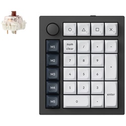 Keychron Q0 Max QMK ワイヤレスカスタム・テンキー 組み立て済み / カーボンブラック / Gateron Jupiter スイッチ（ホットスワップ）茶軸 Q0M-M3