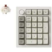 Keychron Q0 Max QMK ワイヤレスカスタム・テンキー 組み立て済み / シェルホワイト / Gateron Jupiter スイッチ(ホットスワップ)茶軸 Q0M-P3