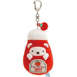 MO66501 すみっコぐらし ぶらさげぬいぐるみ すみっコマーケット テーマ しろくま（ケチャップ） [キャラクターグッズ]