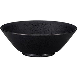 山中 ラーメンどんぶり 石目塗 黒