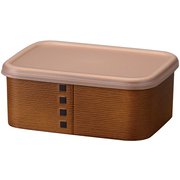 わっぱ保存容器 長角 230ml 茶