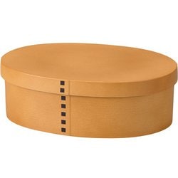 わっぱ小判一段ランチBOX（仕切付） （大） ナチュラル