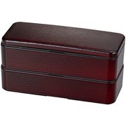 長角木目スクウェア弁当 溜塗