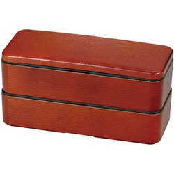 長角木目スクウェア弁当 春慶塗