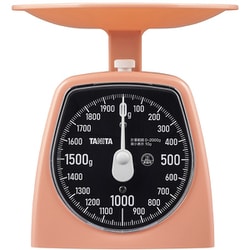 アナログクッキングスケール 10g単位 最大計量：2kg コーラルピンク KA-442-PK