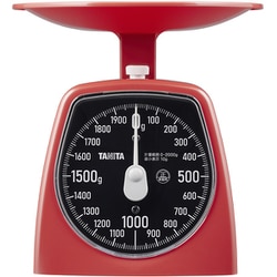 アナログクッキングスケール 10g単位 最大計量：2kg チェリーレッド KA-442-RD