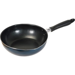 フライパン 軽量 深型 注ぎ口付 24cm IH対応 ふっ素加工 クッキングライト HC-0447