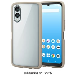 PM-F241TSLFCBE [arrows We2（F-52E/FCG02）用 ハイブリッドケース/TOUGH SLIM LITE/フレームカラー/背面クリア/ストラップシート付属/カフェオレ]