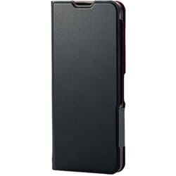 PM-S243PLFUBK [BASIO active2/シンプルスマホ7/BASIO active/シンプルスマホ6 ケース レザー カバー 手帳型 マグネット フラップ 衝撃吸収 超軽量 薄型 スタンド機能付 UltraSlim ブラック]