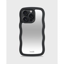 16318 [Wavy Case ミラー耐衝撃 iPhone 15 Pro用ケース Black/Mirror]