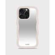 16319 [Wavy Case ミラー耐衝撃 iPhone 15 Pro用ケース Light Beige/Mirror]