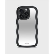 16321 [Wavy Case ミラー耐衝撃 iPhone 15 Pro Max用ケース Black/Mirror]
