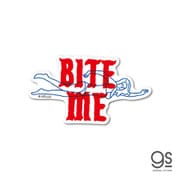 JWS-004 ジョーズ ダイカットミニステッカー BITE ME [キャラクターグッズ]