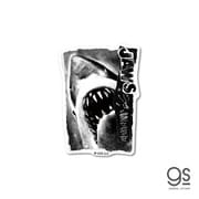 JWS-010 ジョーズ ダイカットミニステッカー JAWS モノクロ写真 [キャラクターグッズ]