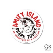 JWS-014 ジョーズ ダイカットステッカー AMITY ISLAND SHARK TOURS [キャラクターグッズ]