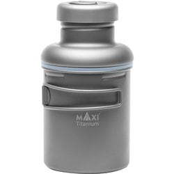 TiTank水筒 チタンボトル 850ml 折り畳み式ハンドル付 収納袋付属 MAXI TiT-01 [アウトドア 調理器具 クッキングツール ウォーターボトル]
