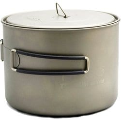 チタンポット 1600ml 蓋付き 折り畳み式ハンドル付 収納サック付属 TOAKS POT-1600 [アウトドア 調理器具 クッキングツール]