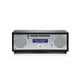 BTクロック付 ラジオスピーカー Music System BT Silver-Black Ash MSYBT-1775-JP