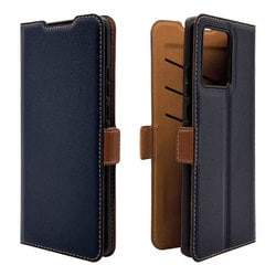8072MOE40NBSMNVB [motorola edge40 neo用 手帳型 薄型 カード入れ おしゃれ スタンド機能 シンプル サイドマグネット モトローラ NV BR]