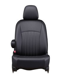 43EMB7525KW [シートカバー 全席セット エクリプスクロス / エクリプスクロスPHEV ライン ブラック×ホワイトステッチ]