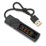 QC充電対応 USBタイマ一 ブラック RA-UTIMER1QC