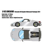 EM569B 1/43 ポルシェ 918 Spyder weissach package GTシルバー [レジンキャストミニカー]