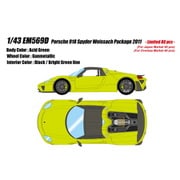 EM569D 1/43 ポルシェ 918 Spyder weissach package アシッドグリーン [レジンキャストミニカー]