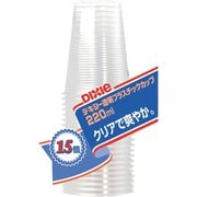 エコノウェア 透明プラカップ 約220ml 約口径7.1cm×高さ9.1cm 15個